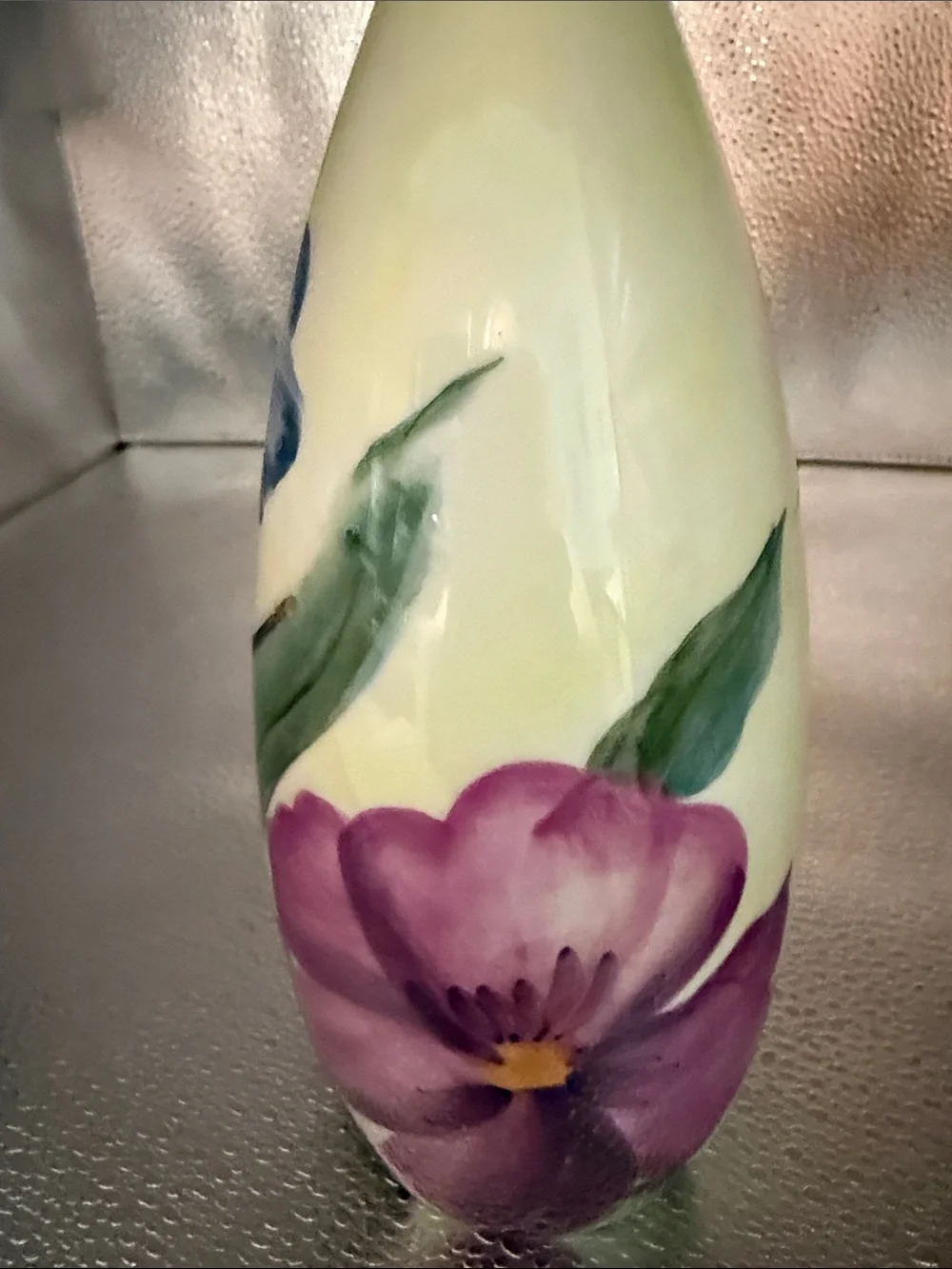 Pfaltzgraft Hand Painted Beautiful Vase with Florals and Greenery
